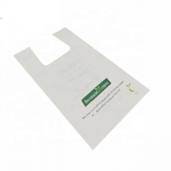 China Custom logo biodegradable compostable bags t shirt plastic bags