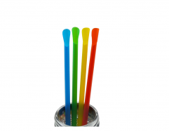 Anhui Nature Recyclable PLA Drinking Straw Spoon at Diameter 6mm