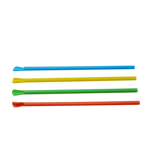 Manufactured Fun SNO-Cone Multicolor Straw With Spoon Disposable at 6mm Diameter