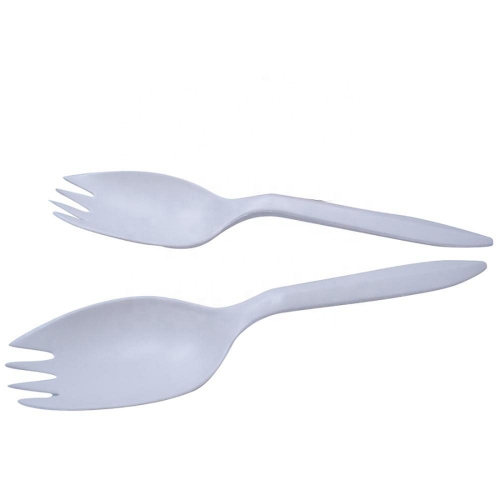 Eco portable constarch compostable biodegradable disposable plastic spork