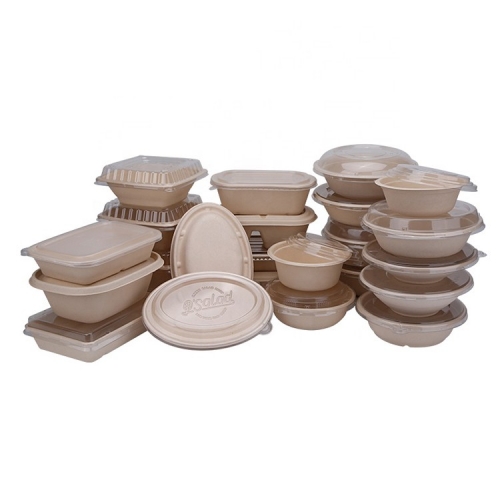 Unbleached Biodegradable Round Sugarcane Bagasse Soup Bowl