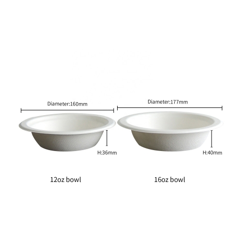 Manufactured biodegradable sugarcane bagasse disposable christmas paper bowls