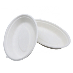 Compostable Bowl Takeaway Sugarcane Bagasse Oval Disposable Bowls