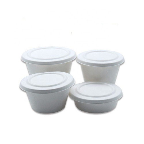 350ML Eco Friendly 100% Compostable Sugarcane Bowl For Soup