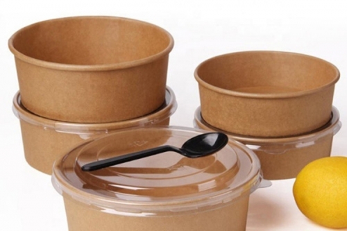 Take-Out 750ml Plain Kraft Paper Food Container Bowl