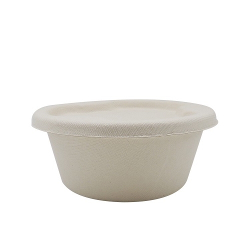 31oz biodegradable Eco friendly sugarcane round bowl with lid