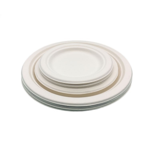 Sugarcane round plate biodegradable disposable bagasse pulp plates