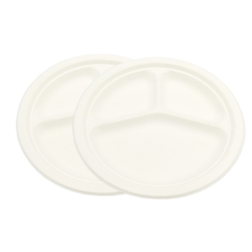 Biodegradable Disposable bagasse tableware round food plates