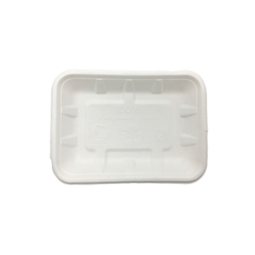 Disposable rectangle tray decomposable sugarcane biodegradable tray