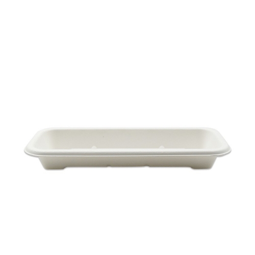 Hot selling 400 ml tray with lid decompostable sugarcane sushi tray