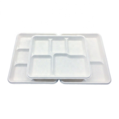 High quality water and oil proof disposable dinner tray biodegradable tray