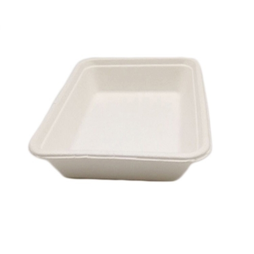 100% biodegradable food packaging sugarcane bagasse meat tray