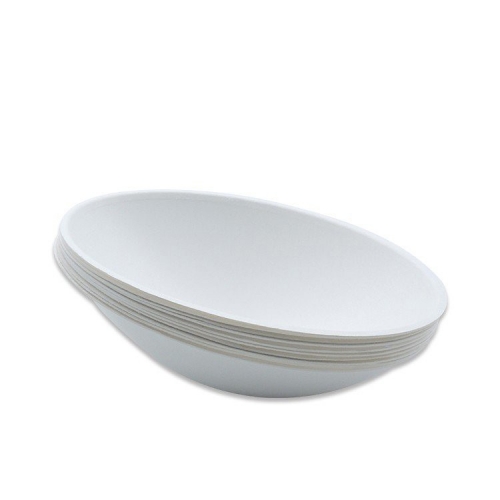 Disposable degradable oval sugar cane cake tray