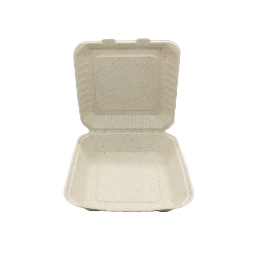 Eco take away food containers disposable biodegradable tableware sugarcane bagasse lunch box