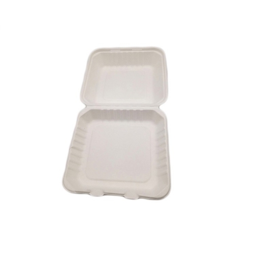 New biodegradable takeaway clamshell sugarcane bagasse disposable food container