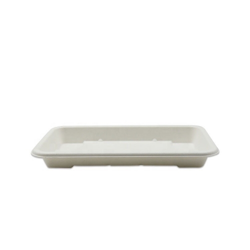 Ecofriendly Bagasse Trays Disposable Biodegradable Takeaway Sushi Box With Lid