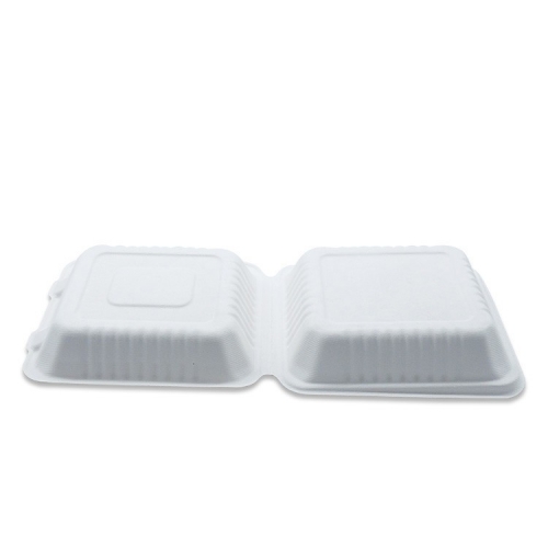 Microwaveable high quality food container disposable biodegradable sugarcane lunch box clamshell