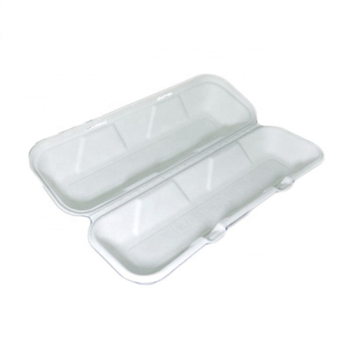 Hot Dog Box Sugarcane Bagasse Organic disposable take away food container