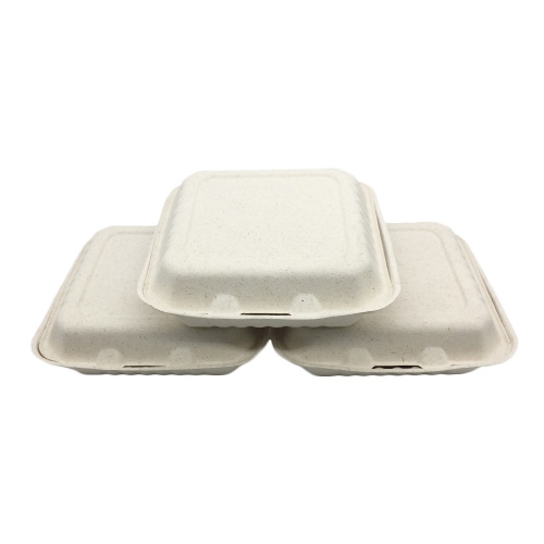 Eco Friendly Disposable Microwaveable Sugarcane Bagasse Takeaway Food Containers