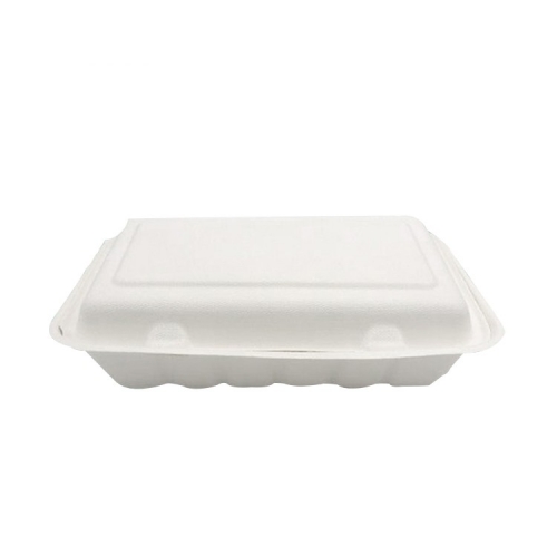 Disposable Biodegradable Microwave Clamshell Take Away Lunch Box Food Sugarcane Container