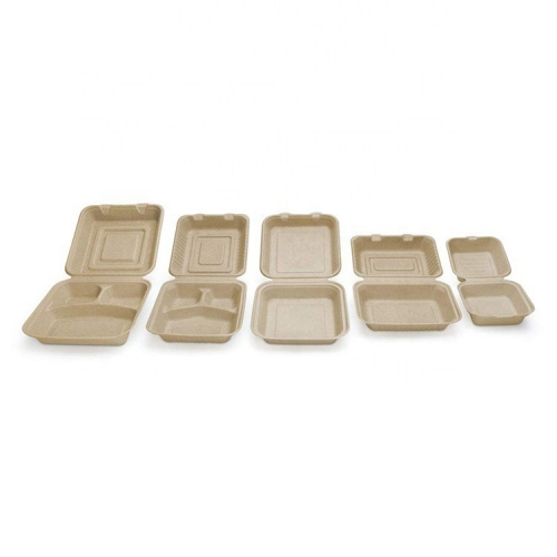 Eco Disposable Delivery Containers Bagasse Sugarcane Food Box