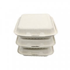 Eco Friendly Disposable Microwaveable Sugarcane Bagasse Takeaway Food Containers