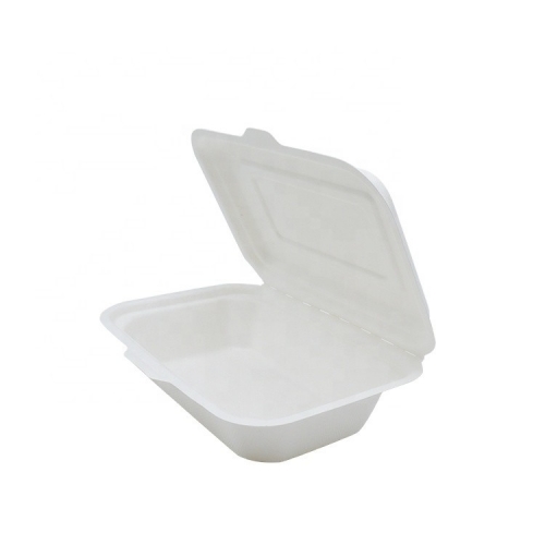 Disposable Packing Bagasse Clamshell Biodegradable Food Container