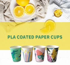 Simple biodegradable paper drink cup best design PLA cups