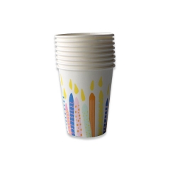 PLA Lined Custom Made Disposable Hot Paper tea Cup with Lid