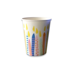 PLA Lined Custom Made Disposable Hot Paper tea Cup with Lid