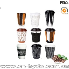 Shrink Wrapped White Coffee Paper Cup Design