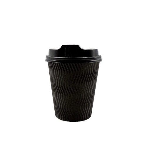 4 oz Eco Friendly Disposable Ripple Insulated Cups With Lids