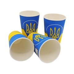 4 oz Biodegradable Tiny Custom Ripple Paper Cups Recyclable