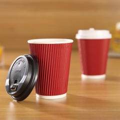 anhui disposable ripple wall christmas paper coffee cup raw material price