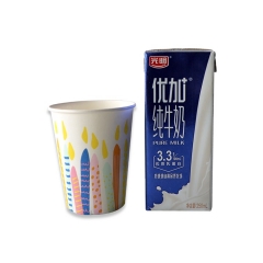 Disposable single wall paper cups for hot coffee and tea