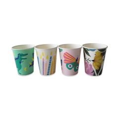 Disposable single wall paper cups for hot coffee and tea