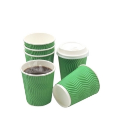 Greek Ripple Wall Disposable espresso Paper Coffee Cups