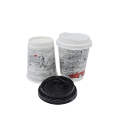 Custom Design Coffee Cups Disposable Double Wall Paper Cups for Hot Drinks