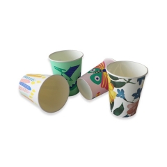 Disposable single wall paper cups for hot coffee and tea