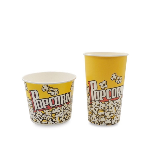 custom size hot selling popcorn paper cups popcorn cups bucket plastic