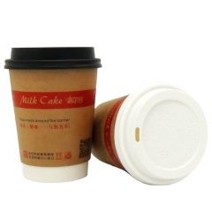 Beverage use double wall coffee paper cup 100% compostable