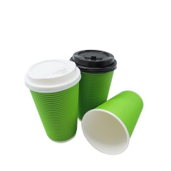 8oz Double Wall Ripple Paper Coffee Cup