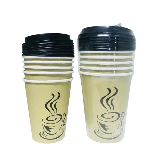 Disposable Paper Coffee Cups Serve Water Tea Hot Chocolate 8oz