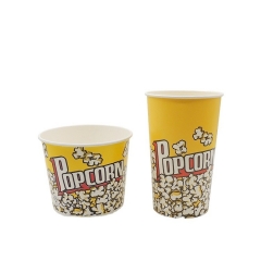 popcorn paper cup round good discount popcorn paper bowl buckets