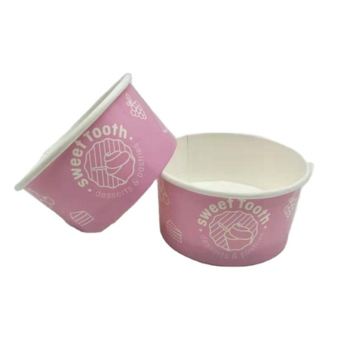 Biodegradable Ice Cream Cup Paper Packing Bowl Containers