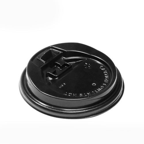 Disposable White and Black Plastic Lid for Paper Cup
