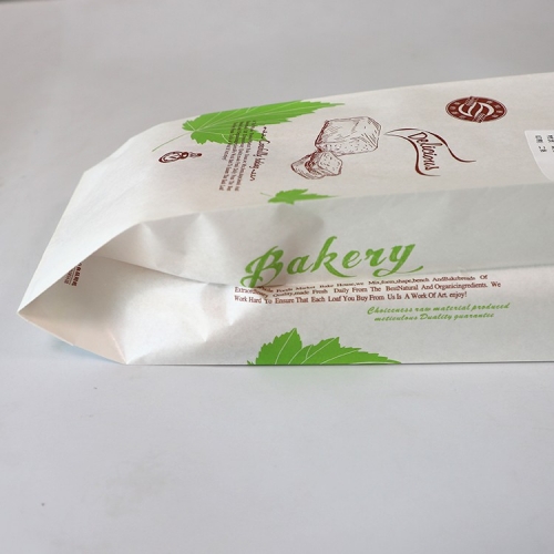 natural linen kraft paper bread bags with window