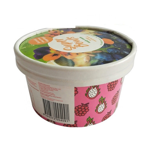 Paper Cup Ice Cream 16OZ Disposable Frozen Yogurt Cup Ice Cream Cup Packaging