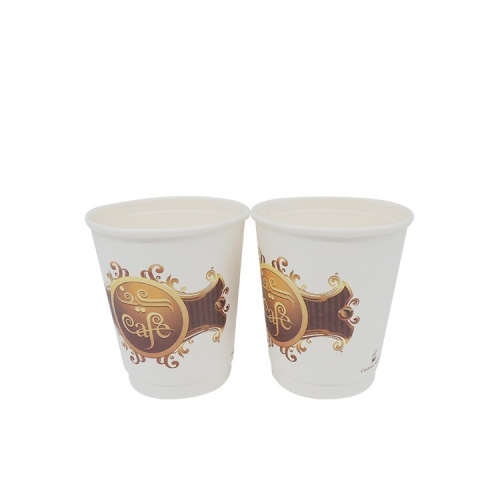 Wholesale 8OZ Double Pe Coated Paper Cup Fan For Hot Drinking