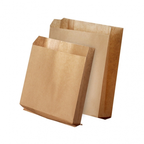 brown sharp bottom paper bag